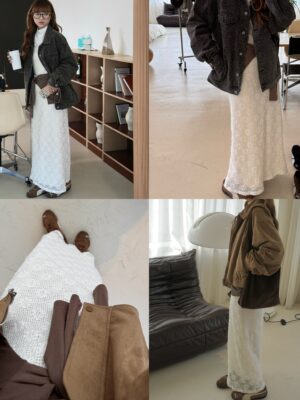 仙女提花雙層超顯瘦歐膩長裙