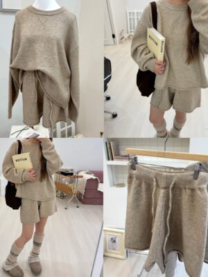 IMG_9311 溫柔系上學輕鬆穿搭針織兩件式針織毛衣套裝 上衣+褲子