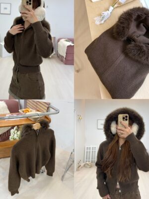 IMG_9313 超舒服毛毛可拆雙拉鏈質感針織毛衣上衣