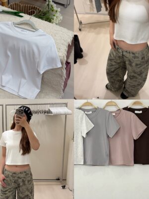 1323 studio-素面涼感彈性短版T