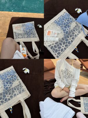 1323 studio- 透明仙女本命編織包草包含內收納袋
